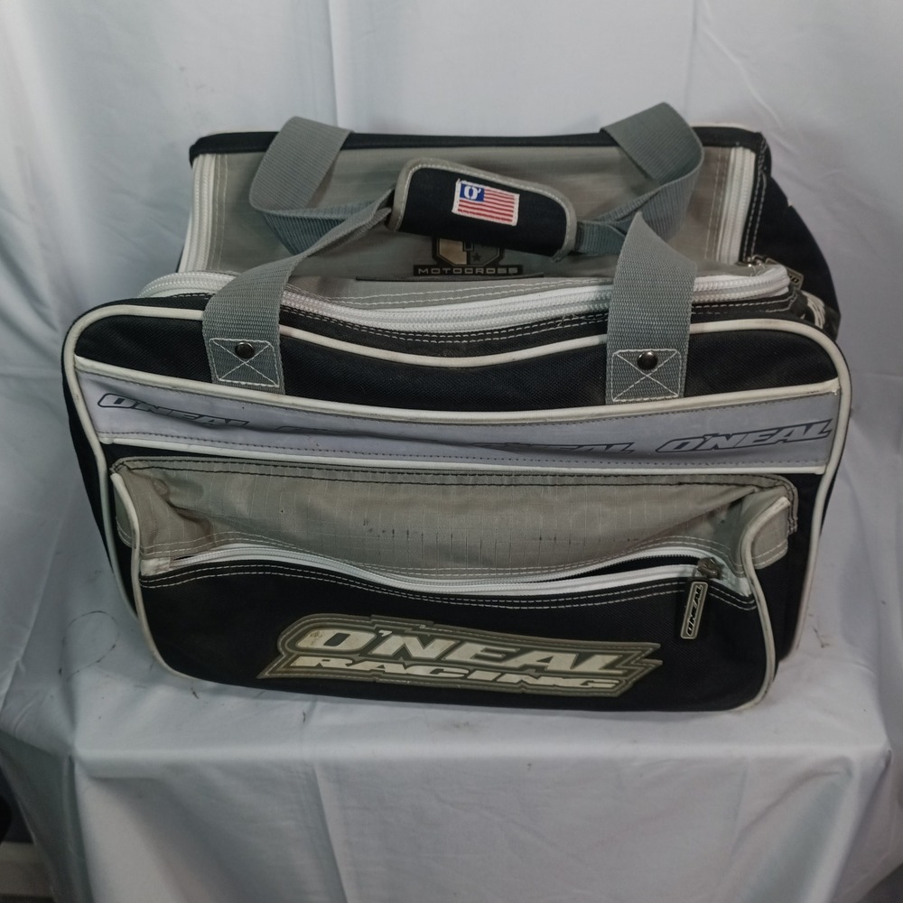ONeal Racing MX1 Dirt Bag Motocross Gear Bag Black Gray Large Duffel Vent Mesh